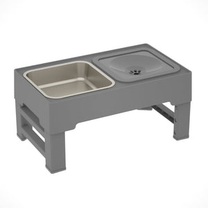 Elevate Your Pet's Dining Experience with Adjustable Stainless Steel Elevated Pet Feeding Bowls